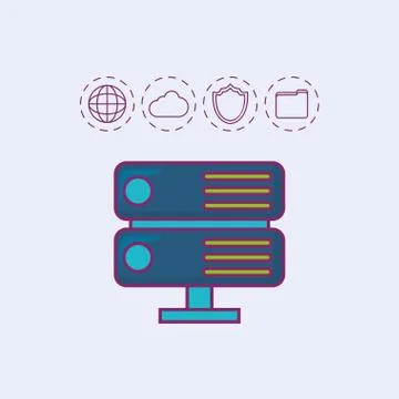 Big data design Stock Illustration
