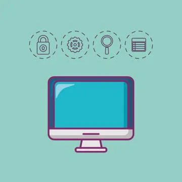 Big data design Stock Illustration