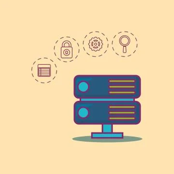 Big data design Illustrazione stock