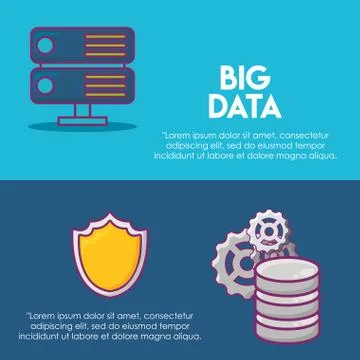 Big data design Stock Illustration