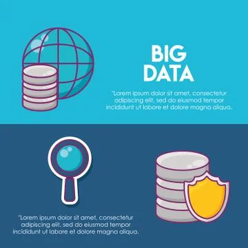 Big data design Illustrazione stock