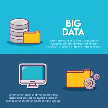 Big data design Illustrazione stock