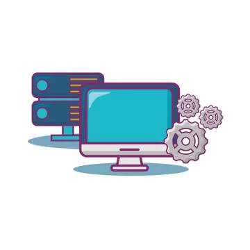 Big data design Illustrazione stock