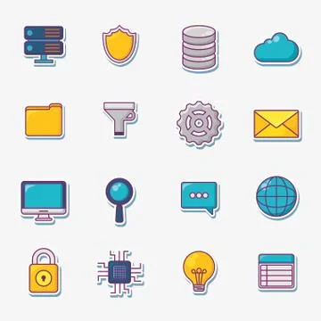 Big data design Stock Illustration