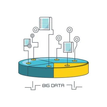 Big data design Illustrazione stock