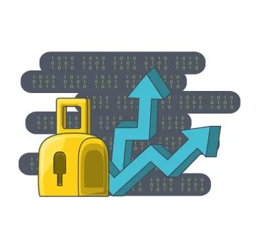 Big data design Illustrazione stock