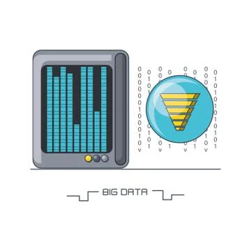 Big data design Illustrazione stock