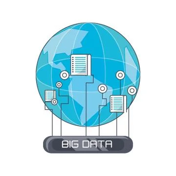 Big data design Illustrazione stock