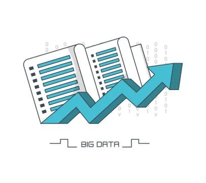Big data design Illustrazione stock