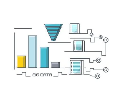 Big data design Illustrazione stock