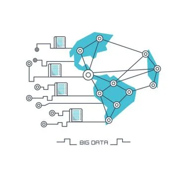 Big data design Illustrazione stock