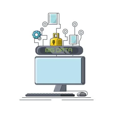 Big data design Stockillustratie