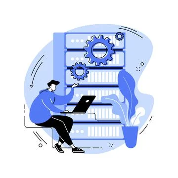 Big data developer abstract concept vector illustration. イラスト素材