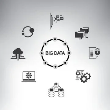 Big data diagram Stock Illustration