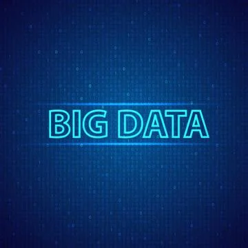 Big data on a digital background. Stock Illustration