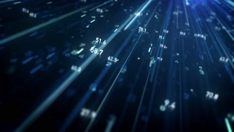 Big Data Digital Business Hitech Background Vidéo 172572284