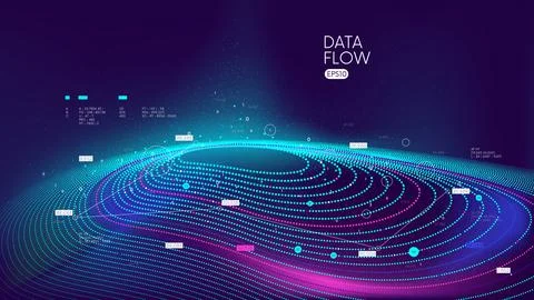 Big data digital cloud analytics visualization using artificial intelligenc.. Stock-Illustration