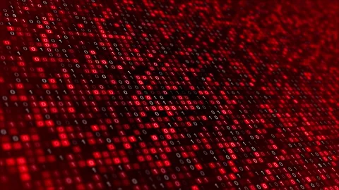 Big data digital code running through black and blue binary code data in a Stock Footage 294942949