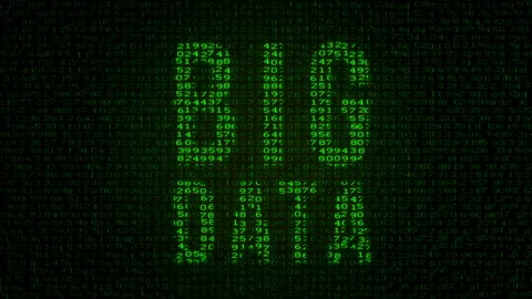 Big Data - Digital Data Code Matrix Video stock 98559774