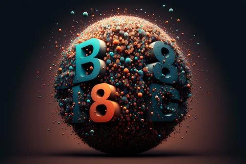 Big data in digital particles globe concept background. Futuristic tech 스톡 일러스트