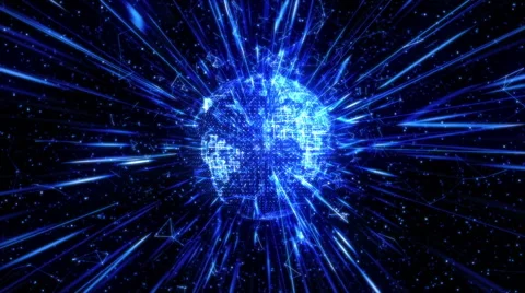 Big Data Digital Planet Stock Footage 67199925
