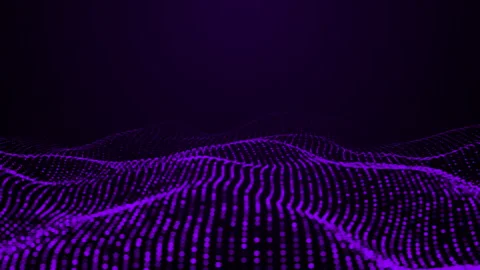Big data digital technologies, Abstract dynamic wave of connected dots Stock Footage 343721088