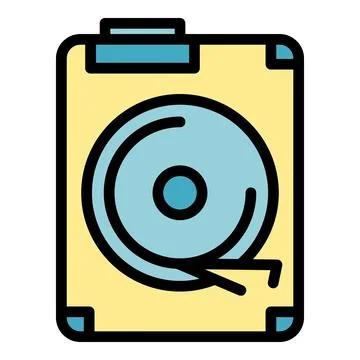 Big data disc icon vector flat Illustrazione stock