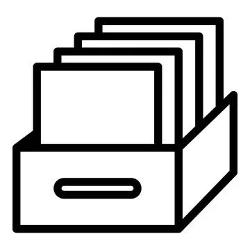 Big data documents icon, outline style イラスト素材