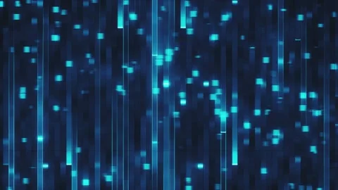 Big data fall.Binary code String drop.Data stream Stock Footage 171612598