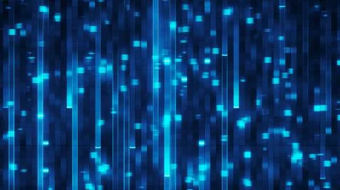 Big data fall.Binary code String drop.Data stream Stock Photos