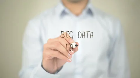 Big Data Filter, Man writing on transparent screen Vídeos de archivo 62826516