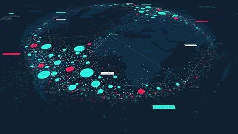 Big Data financial analytics and business Infographics, World Economy Visua.. Illustrazione stock
