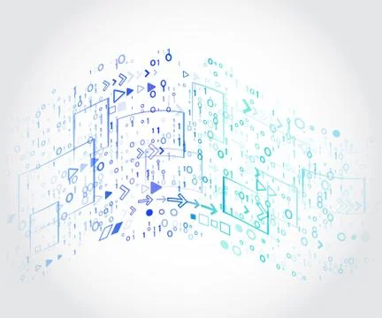 Big data flow vector illustration. Stockillustratie