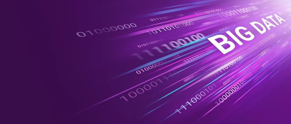 Big data flowing concept Stock Illustration