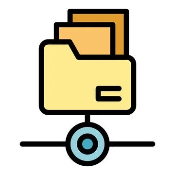 Big data folder icon vector flat Illustrazione stock
