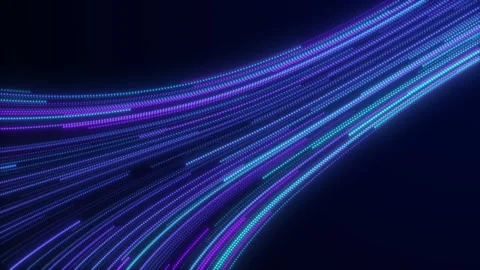 Big data in the form of dots, transmission of data computing system Stock Footage 343721081