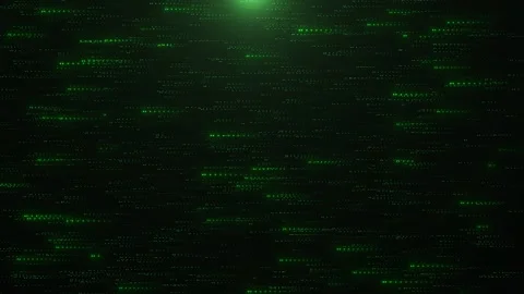 Big Data futuristic, hi tech technology digital code rain in a matrix inspired Stock Footage 293669314