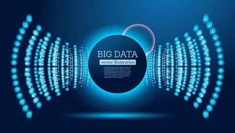 Big Data Futuristic Science Background with Copy Space. Stock Illustration