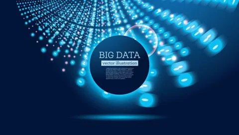 Big Data Futuristic Science Background with Copy Space. Illustrazione stock