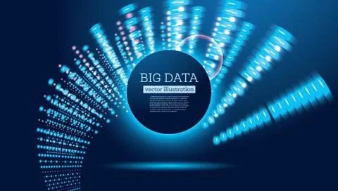 Big Data Futuristic Science Background with Copy Space. Stock Illustration