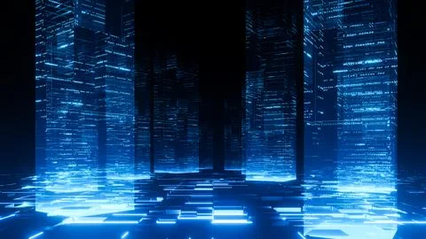 Big data with futuristic server code inside. Stock Illustration