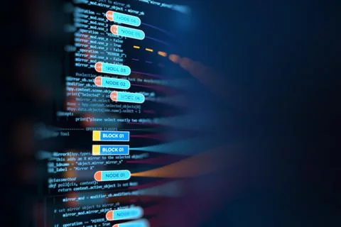 Big data futuristic visualization abstract illustration 写真素材