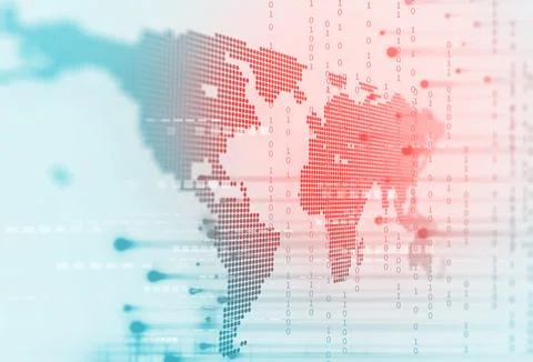 Big data futuristic visualization abstract illustration Stock Photos