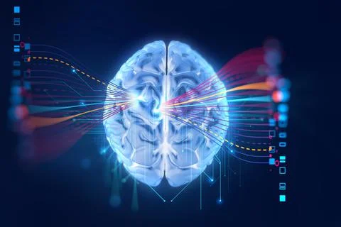 Big data futuristic visualization abstract illustration 写真素材