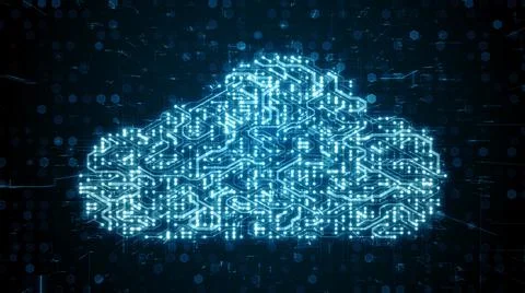 Big data global cloud computing internet of things IOT AI network technology  Illustrazione stock