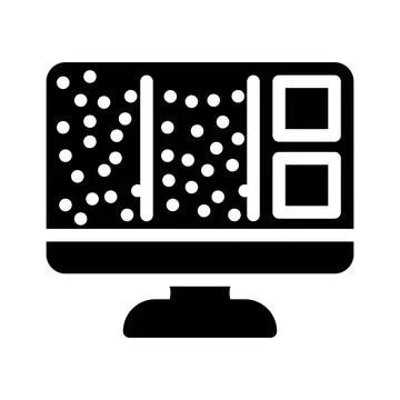 Big data glyph icon vector illustration Stock Illustration