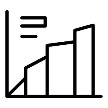 Big data graph icon, outline style Illustrazione stock