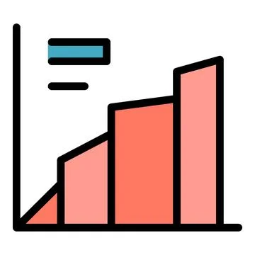 Big data graph icon vector flat Illustrazione stock