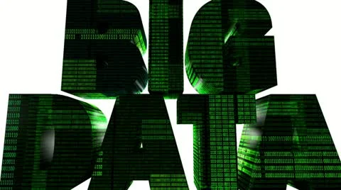 Big Data with green text Stock Footage 14357588
