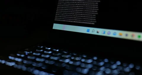 Big Data Hack on Dark Web Stock Footage 169511489